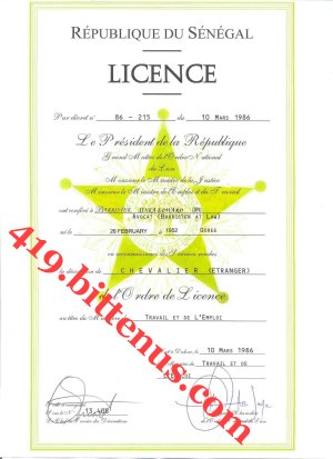 My licence